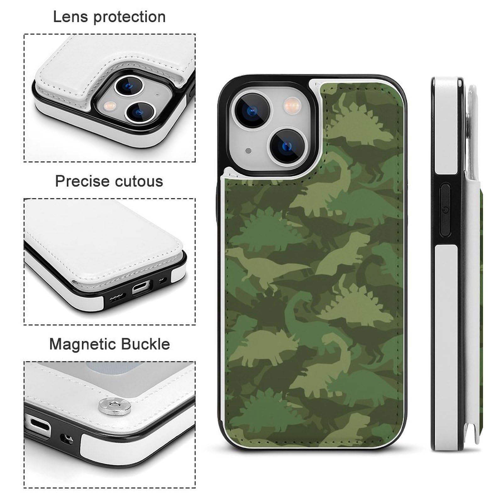 Amazon.co.jp: iPhoneXR ケース カモフラージュ 恐竜 迷彩柄 手帳型 PU